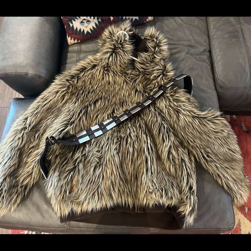 Star Wars Chewbacca Jacket by Marc Ecko - brown faux fur with gun belt